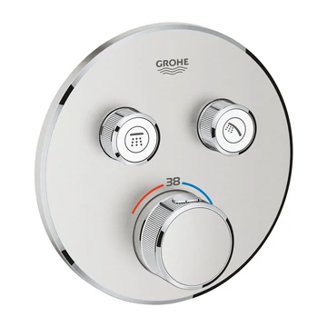 GROHE Grohtherm SmartControl termosztátos falsík alatti zuhanycsaptelep, Supersteel