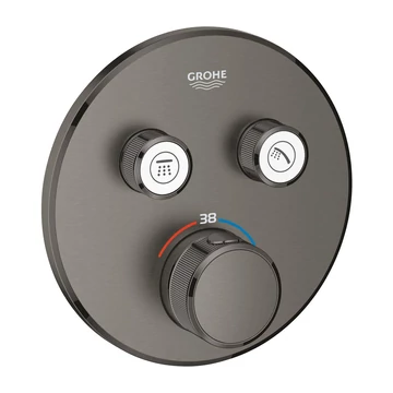 GROHE Grohtherm SmartControl termosztátos falsík alatti zuhanycsaptelep, Brushed Hard Graphite