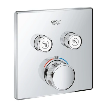 GROHE Grohtherm SmartControl termosztátos falsík alatti szögletes zuhanycsaptelep, Chrome