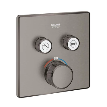 GROHE Grohtherm SmartControl termosztátos falsík alatti szögletes zuhanycsaptelep, Brushed Hard G.