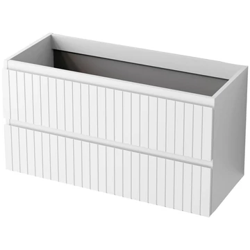 LUNART Breezer 100 2 fiókos alsószekrény, 101x45x55cm, Matt White