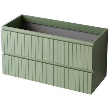 LUNART Breezer 100 2 fiókos alsószekrény, 101x45x55cm, Matt Green