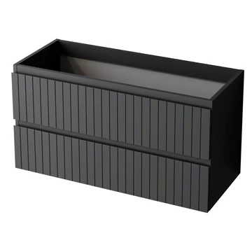 LUNART Breezer 60 2 fiókos alsószekrény, 61x45x55cm, Matt Black