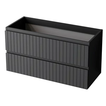 LUNART Breezer 80 2 fiókos alsószekrény, 81x45x55cm, Matt Black