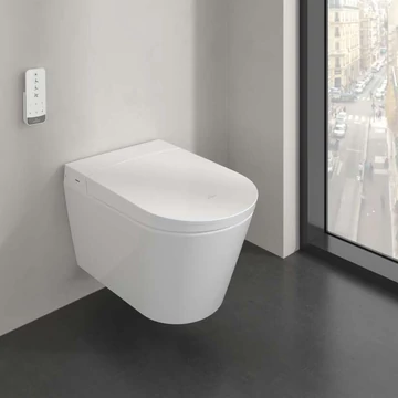VILLEROY Tivo bidéfunkciós WC+ülőke, Glossy White Alp