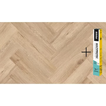 ARBITON AMARON HERRINGBONE 4V SPC/vinyl vízálló padló, Wembley Oak+Multiprotec Vinyl Acoustic alátét
