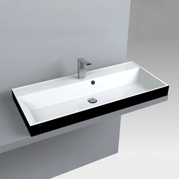 LUNART Marcus 1000 mosdó, fényes RAL 9005 - Black