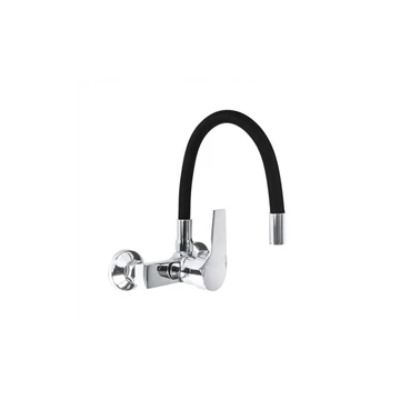 LUNART Pluto fali konyhai csaptelep, Black Chrome