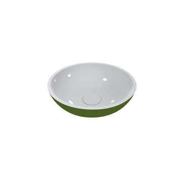 LUNART Milan mosdó, fényes RAL 6005 - Moss Green
