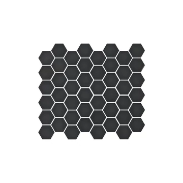 TOGAMA üvegmozaik Hexagonal Matt Black