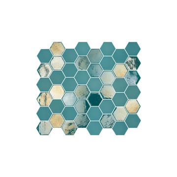 TOGAMA üvegmozaik Hexagonal Turquoise