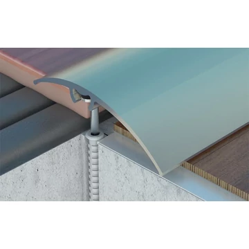 Rejtett rögzítésű szintváltó profil 900x50 mm, eloxált matt ezüst
