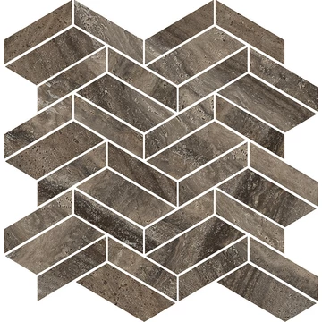 COEM Touch Stone Vein Mosaico Losanghe Brown Lev./Ret. burkolólap