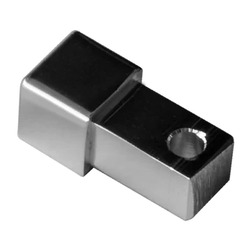 Szögletes, polírozott alumínium sarokelem 10mm, króm