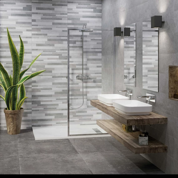 LUNART Brilla Brick Antracite csempe Nat./Ret. 25x75