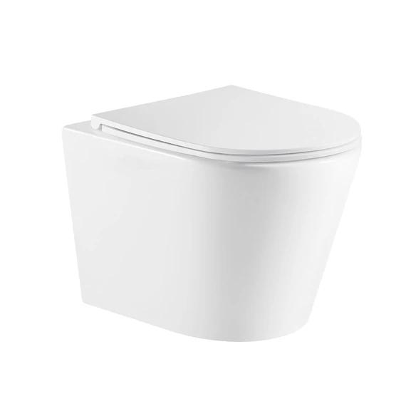 LUNART Argon fali WC tornádó öblítéssel, ülőkével, Glossy White