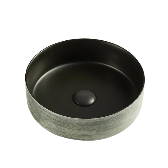 LUNART by AQUORE Milla 350 mosdó, Brushed Black / Black