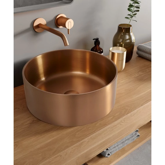 Lavabos Metal 3 Rosa fém mosdó