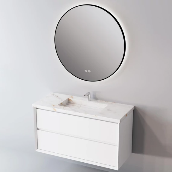 LUNART Erin 80 természetes fényű (4000K) LED tükör háttérvilágítással, páramentesítő funkció, Black