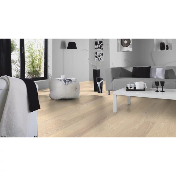 TARKETT Shade Kőris Linen White Plank 1 osztásos, Proteco Natura színezett szalagparketta