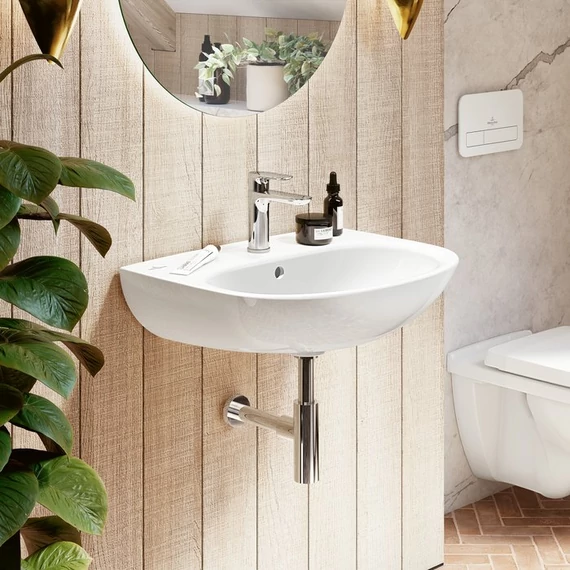 VILLEROY O.Novo íves mosdó 600x460, Glossy White Alpin