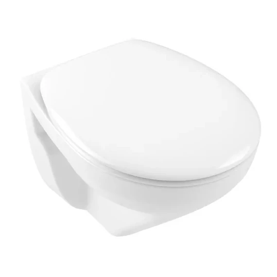 VILLEROY O.Novo perem nélküli fali WC, mély öblítésű, Soft-Close ülőkével, 500x360, Glossy White A.