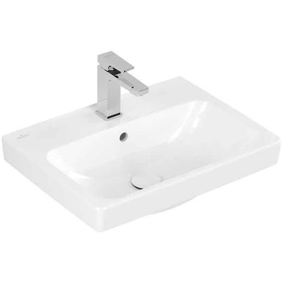 VILLEROY Architectura szögletes mosdó 550x420, Glossy White Alpin