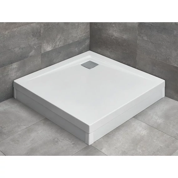 RADAWAY Argos C szögletes akril zuhanytálca szifonnal, állítható lábakkal 90x90, fehér