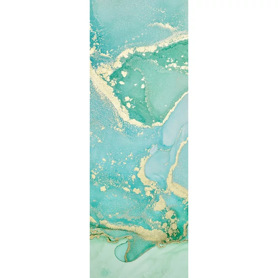 HB SPC/vinyl vízálló fali panel, Painted Marble Green (2605 x 934 mm)