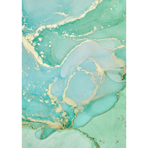 HB SPC/vinyl vízálló fali panel, Painted Marble Green (2605 x 1868 mm)