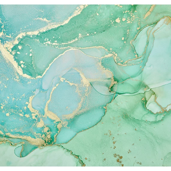 HB SPC/vinyl vízálló fali panel, Painted Marble Green (2605 x 2802 mm)