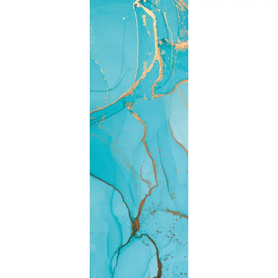 HB SPC/vinyl vízálló fali panel, Painted Marble Blue (2605 x 934 mm)