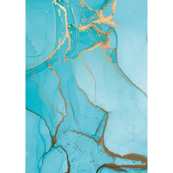 HB SPC/vinyl vízálló fali panel, Painted Marble Blue (2605 x 1868 mm)