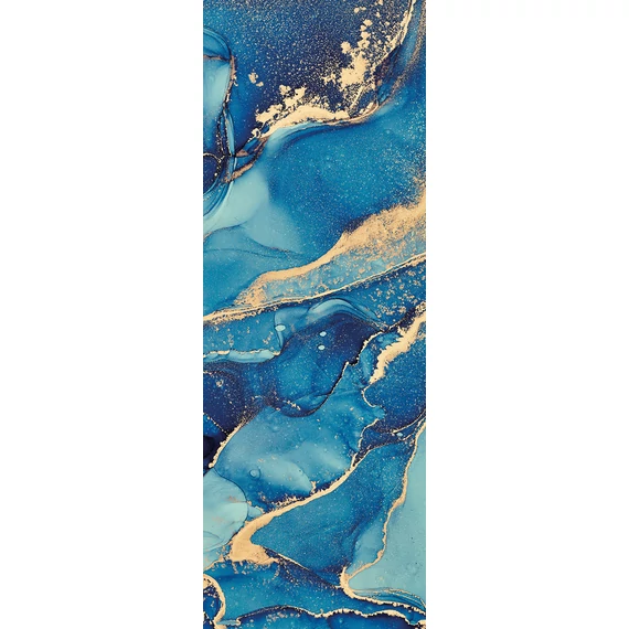 HB SPC/vinyl vízálló fali panel, Painted Marble Dark Blue (2605 x 934 mm)