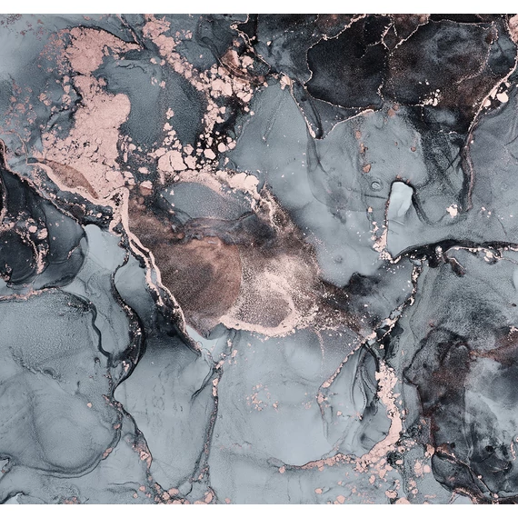 HB SPC/vinyl vízálló fali panel, Painted Marble Black (2605 x 2802 mm)