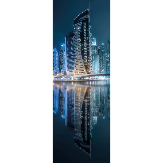 HB SPC/vinyl vízálló fali panel, Dubai Marina by Night (2605 x 934 mm)