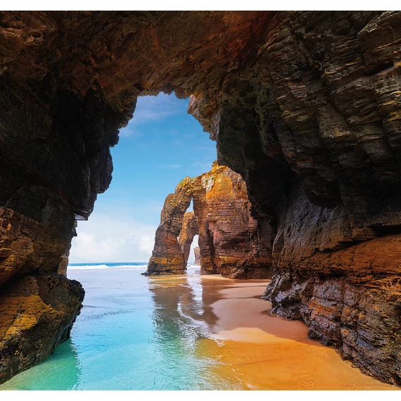 HB SPC/vinyl vízálló fali panel, Beach Cave (2605 x 2802 mm)