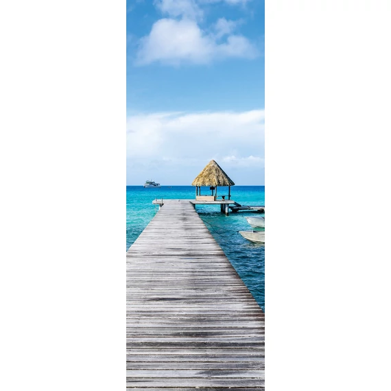 HB SPC/vinyl vízálló fali panel, Tropical Sea Pier (2605 x 934 mm)
