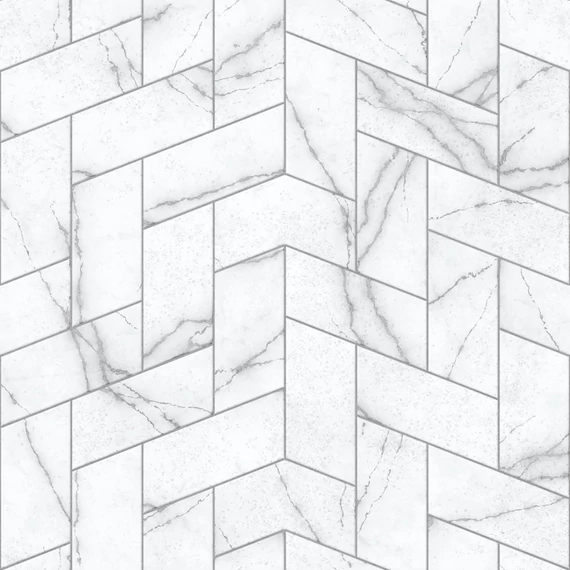 HB SPC/vinyl vízálló fali panel, Carrara Marble Tile