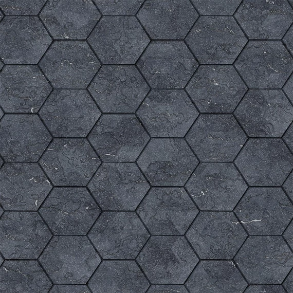 HB SPC/vinyl vízálló fali panel, Basalt Honeycomb Tile