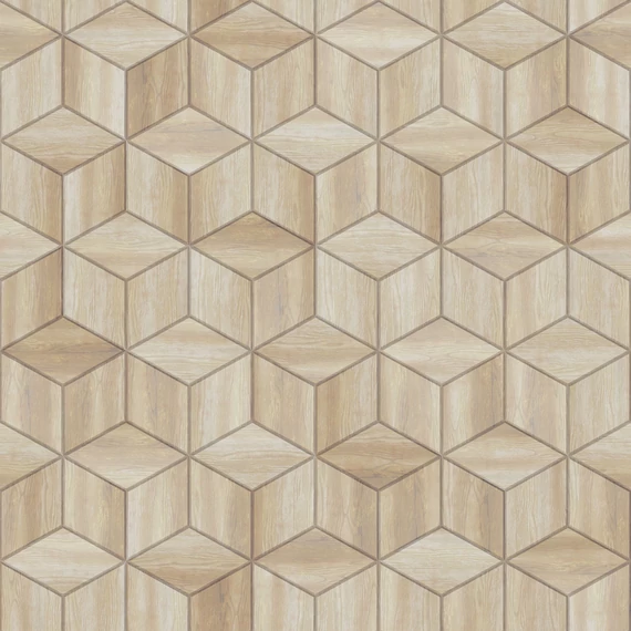 HB SPC/vinyl vízálló fali panel, Natural Ash Wood Cubes