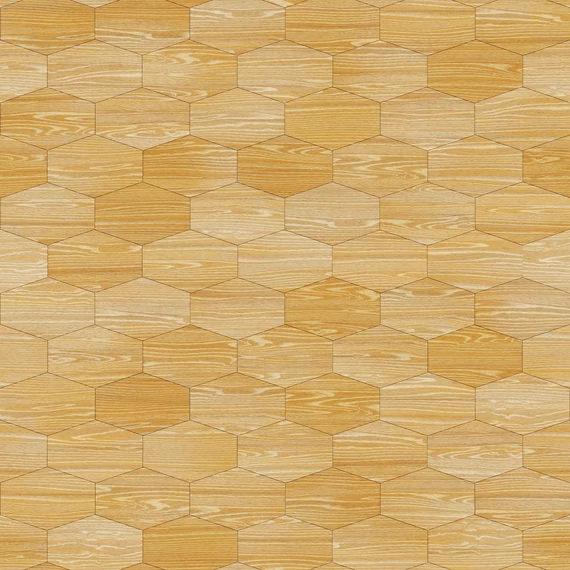 HB SPC/vinyl vízálló fali panel, Oak Wood Hexagon
