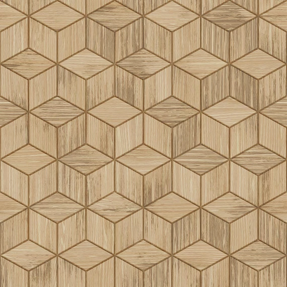 HB SPC/vinyl vízálló fali panel, Oak Wood Cube