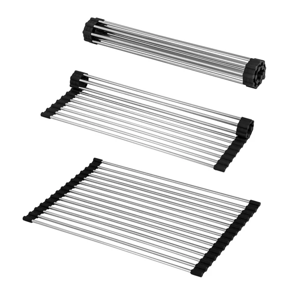 LUNART Edényszárító roll mat 360x250mm, Steel/Black