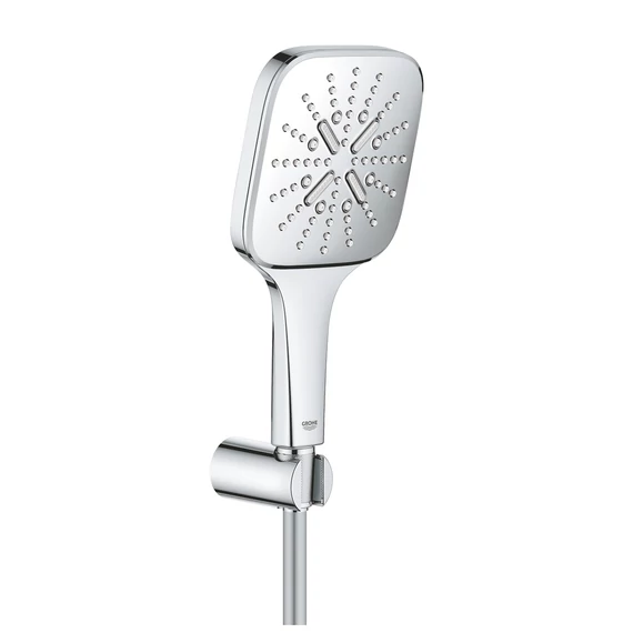 GROHE Rainshower SmartActive 130 Cube zuhanygarnitúra, 3 féle vízsugaras kézizuhannyal, Chrome