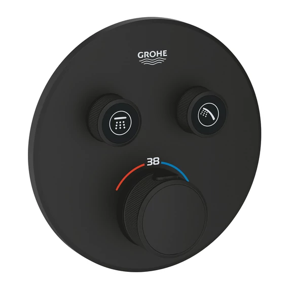 GROHE Grohtherm SmartControl termosztátos falsík alatti zuhanycsaptelep, Phantom Black