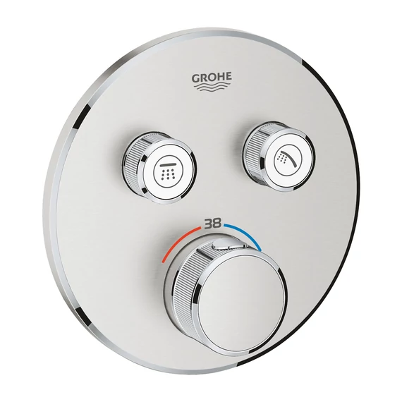 GROHE Grohtherm SmartControl termosztátos falsík alatti zuhanycsaptelep, Supersteel