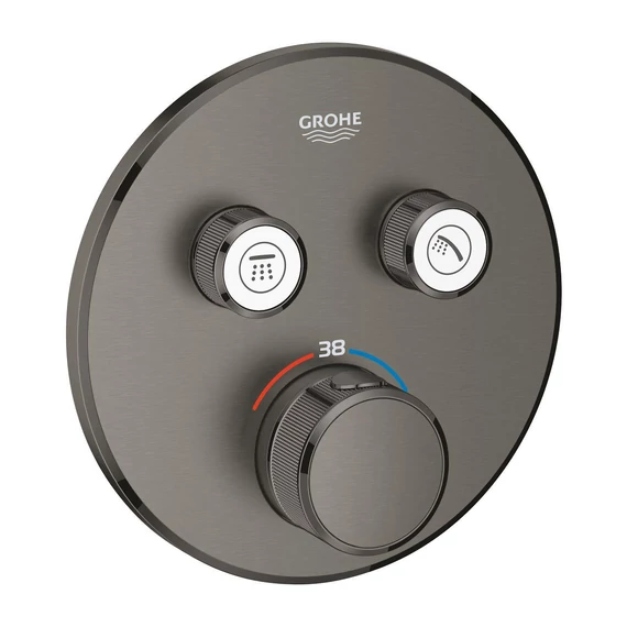GROHE Grohtherm SmartControl termosztátos falsík alatti zuhanycsaptelep, Brushed Hard Graphite