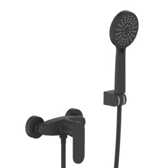 LUNART PELLA zuhanycsaptelep zuhanyszettel, Matt Black