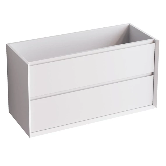 LUNART Vian 100 2 fiókos alsószekrény, vízálló 100x45x54cm, Matt White